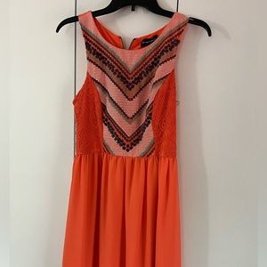 My Michelle midi dress. Orange and multicolor. Size 7